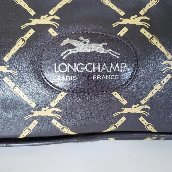 Longchamp Paris Signature Genuine Leather Dopp Kit
